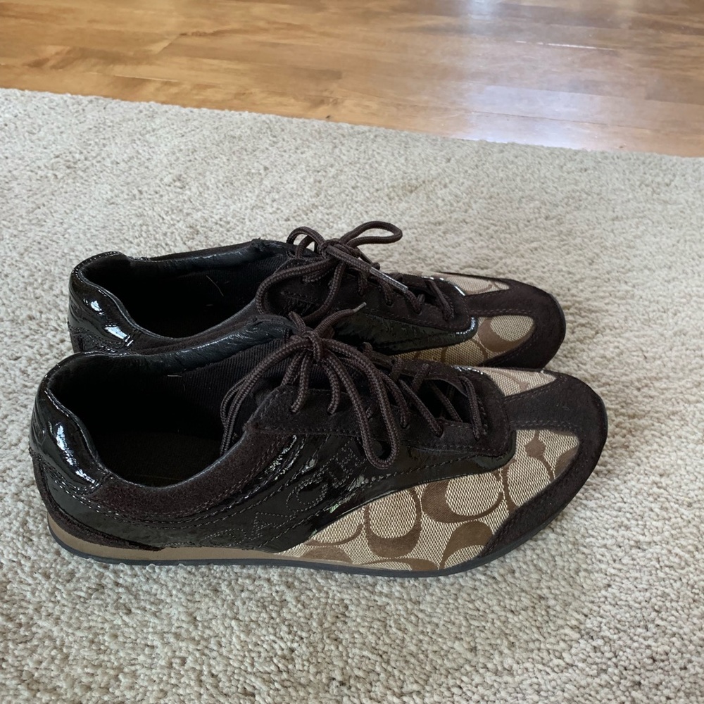 Brown coach sneakers
